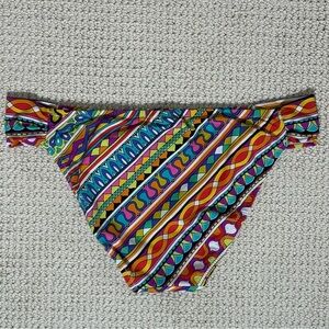 Trina Turk Women Peruvian Stripe Bikini Swimsuit Bottom Beach Pool Vibrant sz 10